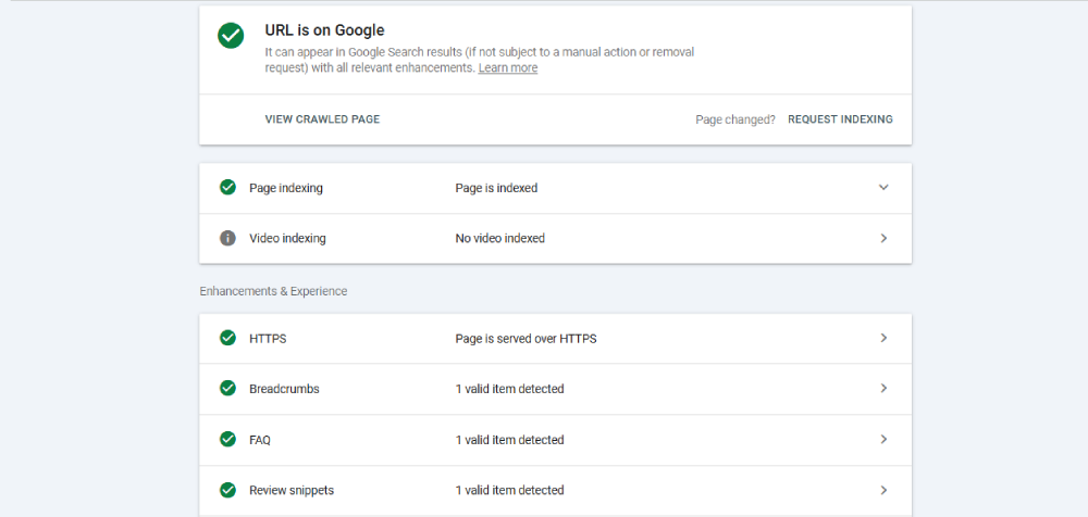 url inspection